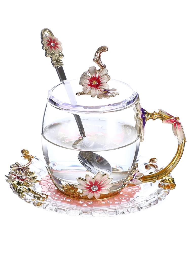 Креативная Милая стеклянная чашка в скандинавском стиле креативная бутылка для