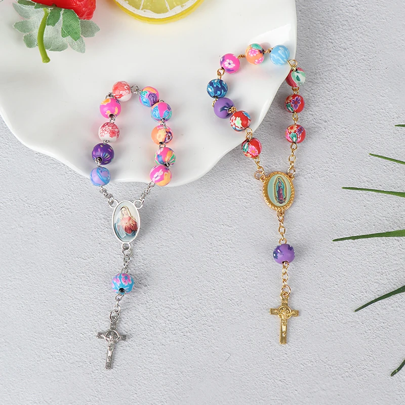 

Rosary Bead Bracelet Catholic Pendant Virgin Mary Christian Religious Jewelry Centrepieces Christian Catholic Religious Jewelry