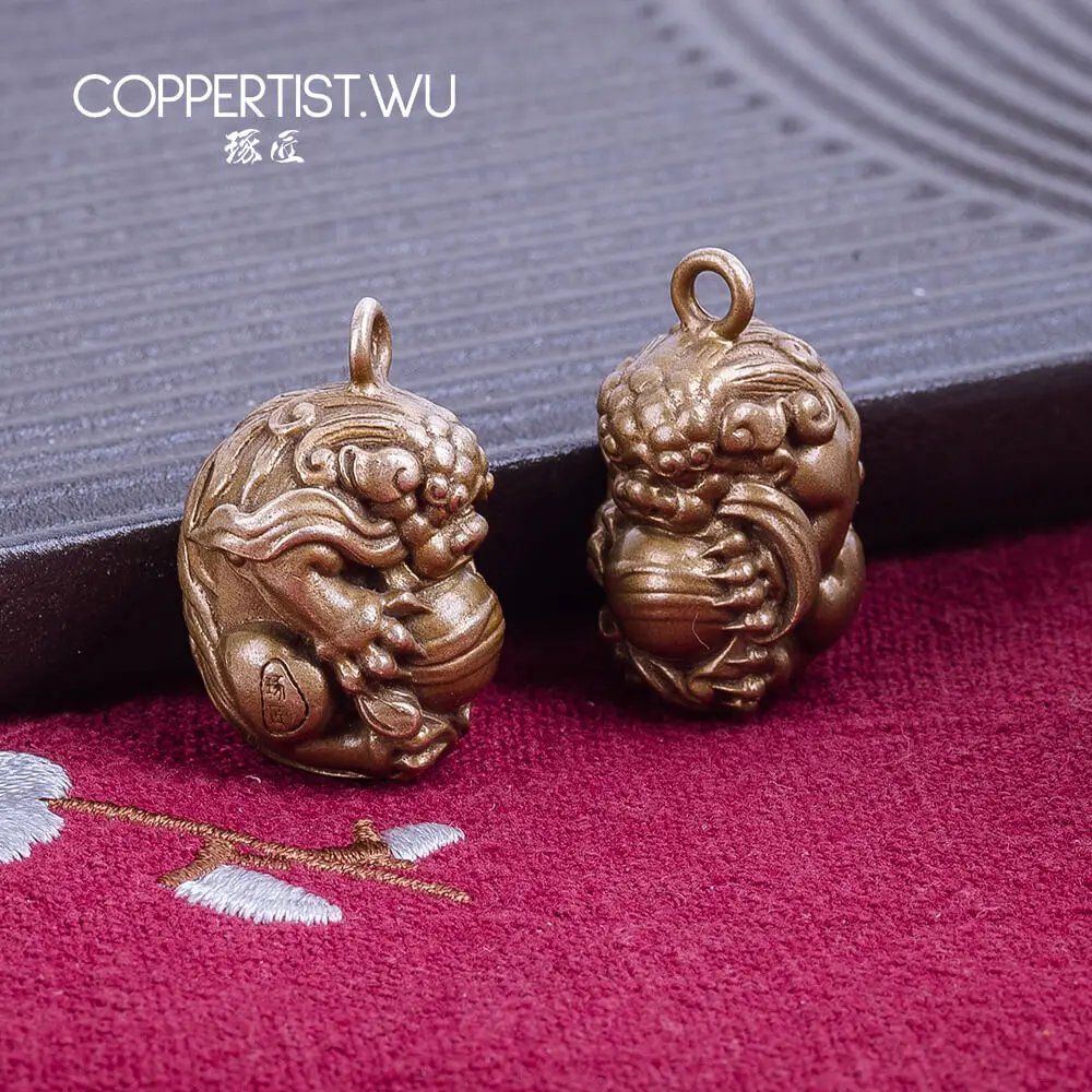 COPPERTIST.WU брелок с шариком льва ручная работа симпатичная цепочка для ключей