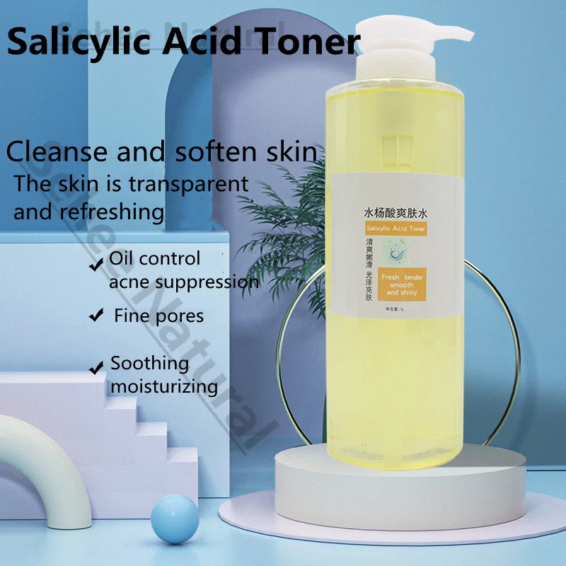 Salicylic Acid Toner Dispels Acne Anti Acne Closes Mouth Control Oil Shrinks Pores 1000ml Skin Problem Resolve Serum 1kg Beauty