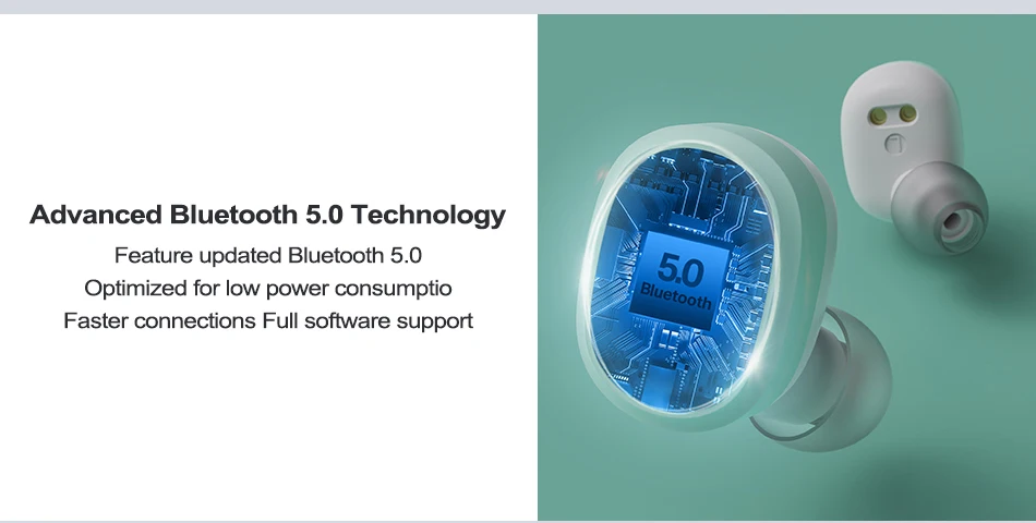 AUSDOM TW01S беспроводные наушники Bluetooth V5.0 TWS стерео CVC шумоподавление гарнитура с микрофоном Bluetooth наушники