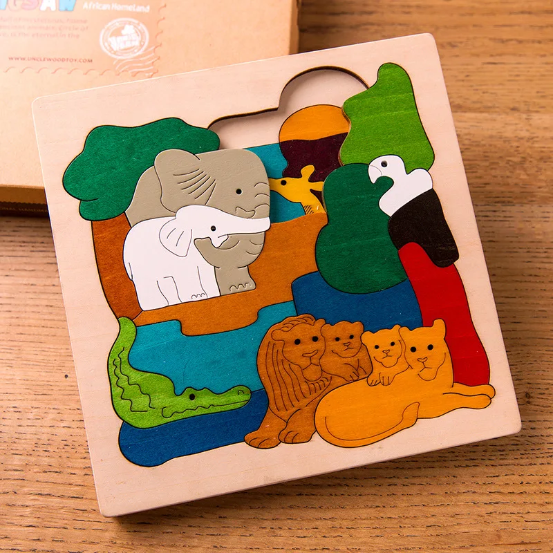 Пазлы детские деревянные многослойные для раннего обучения | Игрушки и хобби