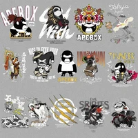 china trend animal stickers japanese cartoon panda heat transfer fashion tide brand clothing diy washable customization