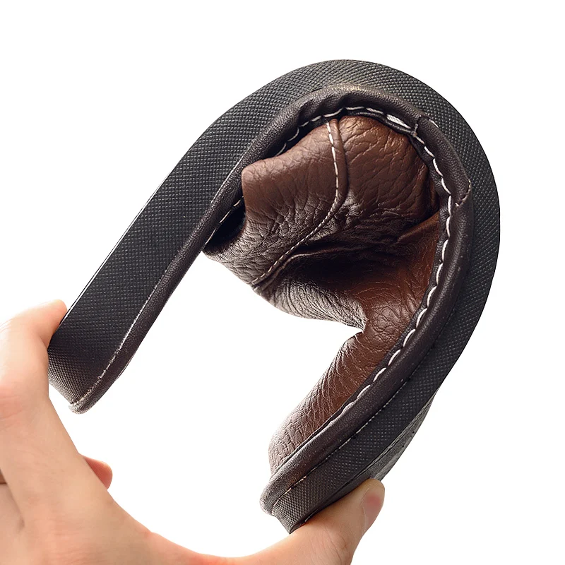 plus big size 47 48 unisex genuine leather slippers waterproof indoor house brand shoes men slippers 2022 new man women slippers free global shipping