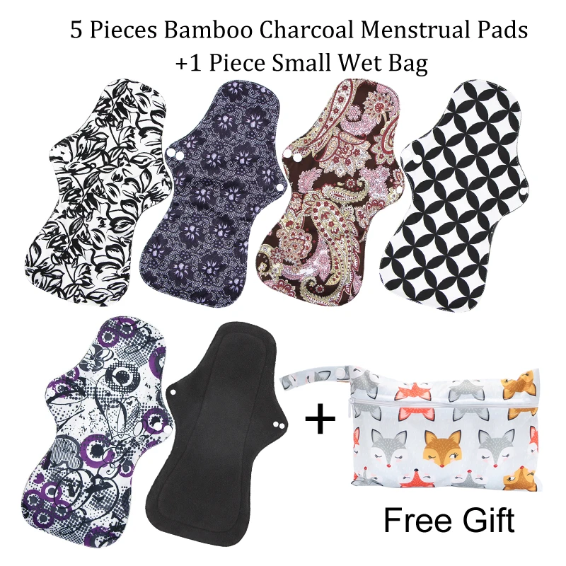 6 шт. (5 + 1 комплект) набор прокладок для менструации с большим расходом древесного
