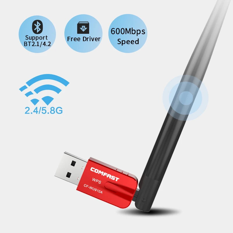 5 ГГц беспроводной Wifi адаптер 600 Мбит/с двухдиапазонный 802.11AC Бесплатный драйвер USB