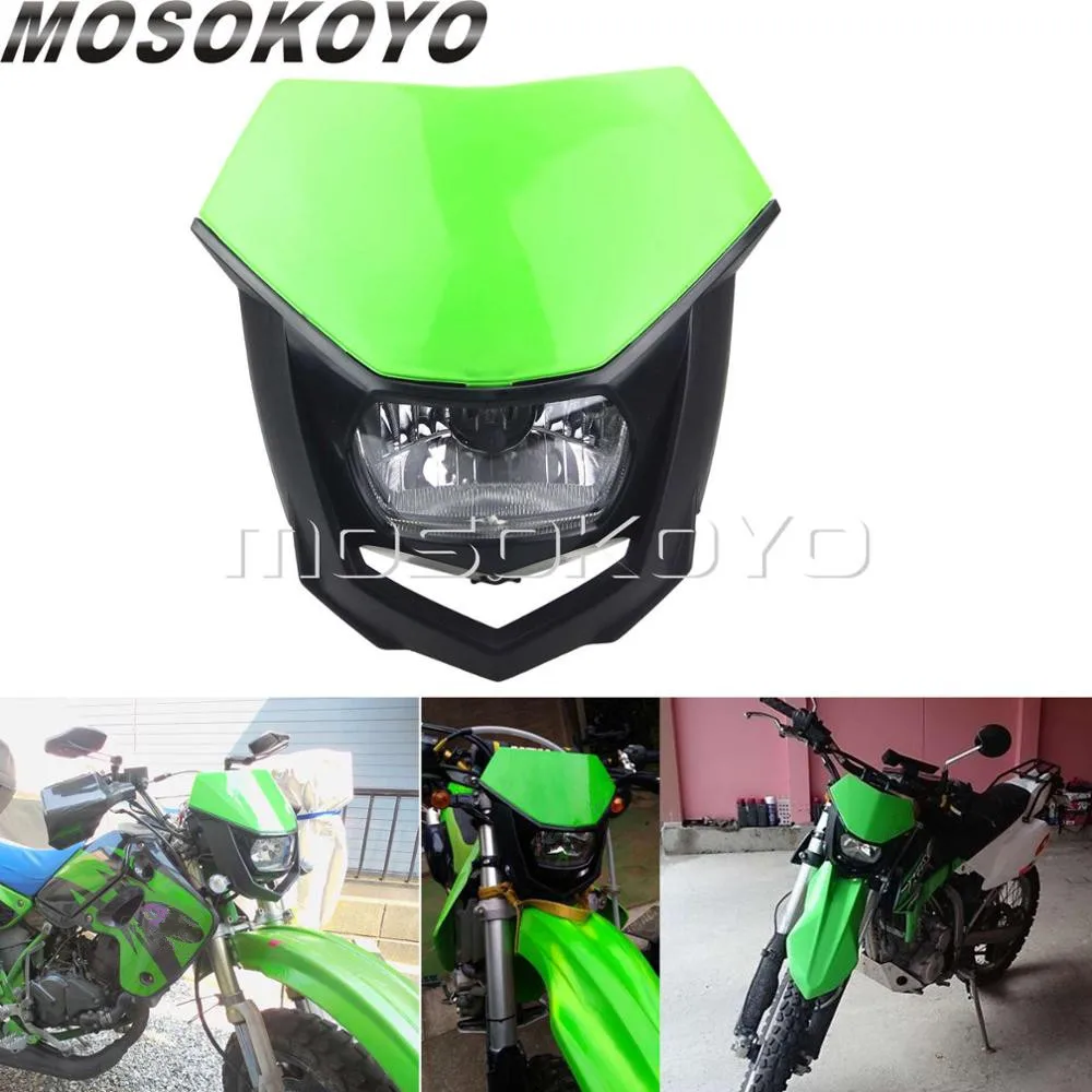 Фара для мотоцикла Enduro MX Supermoto передняя фара Kawasaki KX450F KX250F KX100 KX85 KX60 KLX140 KLX110 |