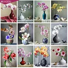 5D алмазная живопись сделай сам, картина Орхидея Стразы, цветок, бриллиант, вышивка крестиком, мозаика, украшение для дома