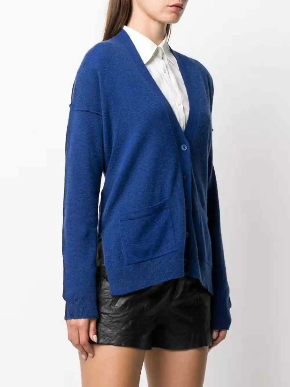 

Женский кашемировый кардиган, свитер с V-образным вырезом, Осень-зима 2021