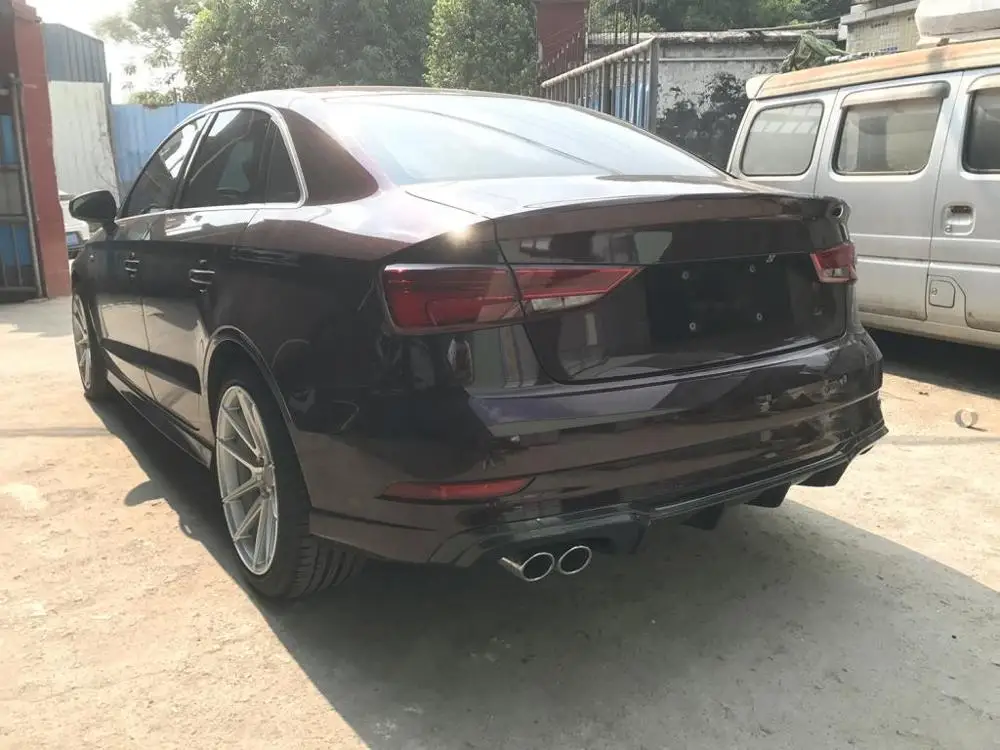 Неокрашенный задний спойлер из углеродного волокна/ФАП диффузор для Audi A3 Sline S3 Sedan