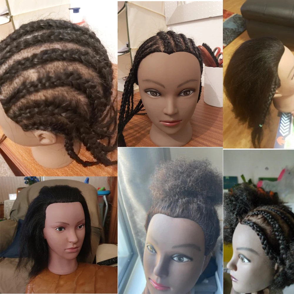 Afro Mannequin Heads Mannequin for Hairstyles 100% Humhair Wig Heads for Hairdressers Hair for Dolls Good Header Hair Salon Wigs