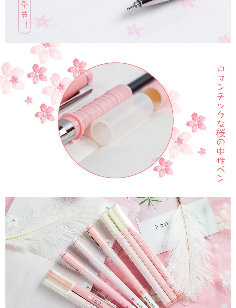 AngelHere Store 0,5 мм/0,38 мм гелевая ручка в стиле Сакура Kawaii ручка для школы канцелярские принадлежности аксессуары для планировщика подарки для девочек