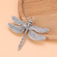 10pcslot tibetan silver large dragonfly insect charms pendants for necklace jewelry making accessories
