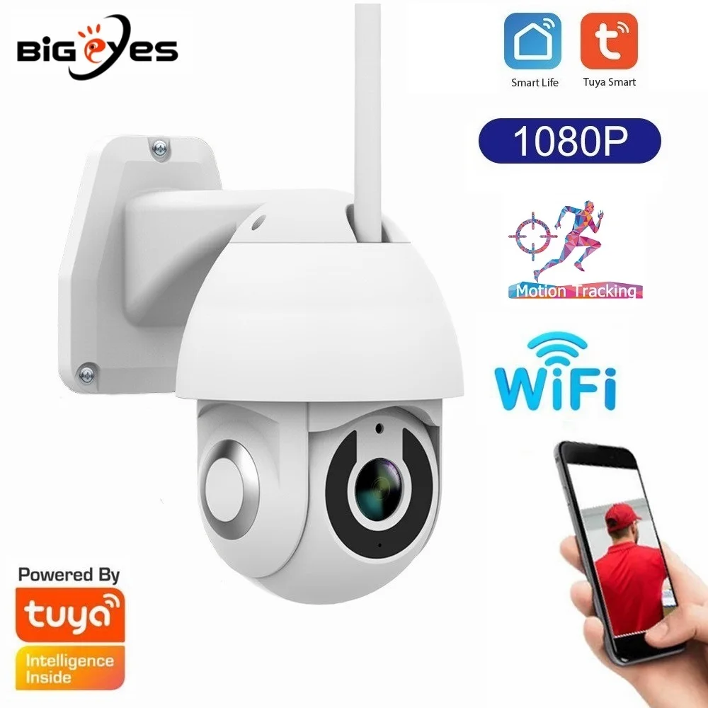 Tuya уличная умная домашняя камера безопасности 2MP 1080P Wifi PTZ камера|Камеры