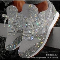 2020 new womens casual shoes large size light flat bottom breathable fashion sequin vulcanized shoes sneakers women 2020