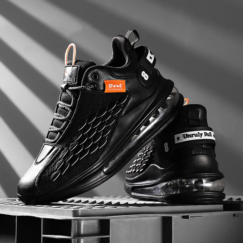 

Весна 2021, новинка, Повседневная Удобная Спортивная Мужская дышащая сетчатая обувь с рыбьим лезвием и шнуровкой для бега в тренажерном зале, ...