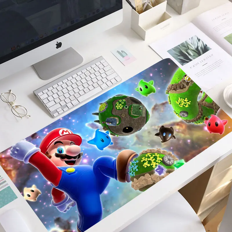 

900x400mm Mario Mouse Pad Carpet to Mouse Computer Mouse Pad Christmas Gifts Gaming Padmouse High Quality keyboard laptop carpet