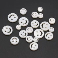 681012mm white natural mother of pearl shell smile shaped beads pendant charms for jewelry making diy bracelet necklace 10pc