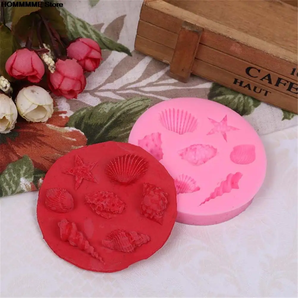 Морские животные раковины силиконовые формы 3D помадка украшения торта Gumpaste