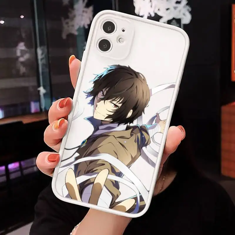 

Bungo Stray Dogs Phone Case For iPhone 12 11 Mini Pro XR XS Max 7 8 Plus X Matte transparent White Back Cover