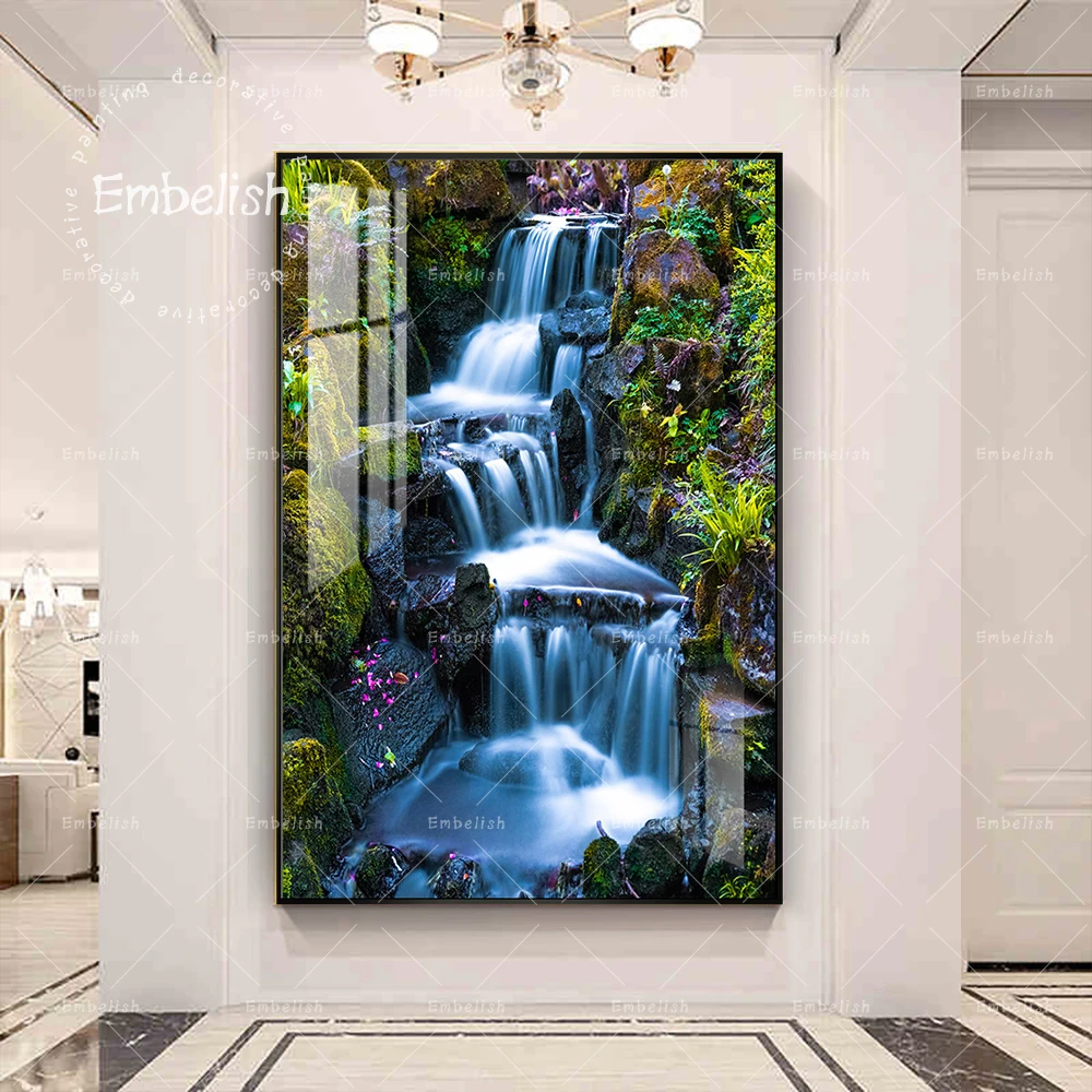 

Embelish Beautiful Landscape HD Print Canvas Paintings For Living Room Modern Home Decor Waterfall Pictures Wall Art Posters