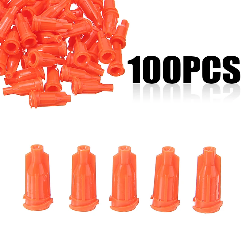 

100PCS Standard Syringes Caps Luer Lock Syringe Tips Cap Injector Dispensing Needle Sealing Plug For Industrial Production