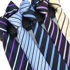 Классический шелковый мужской галстук, галстук в клетку и в полоску, шейный платок 8 см, темно-синий, для делового костюма, свадьбы, вечеринки