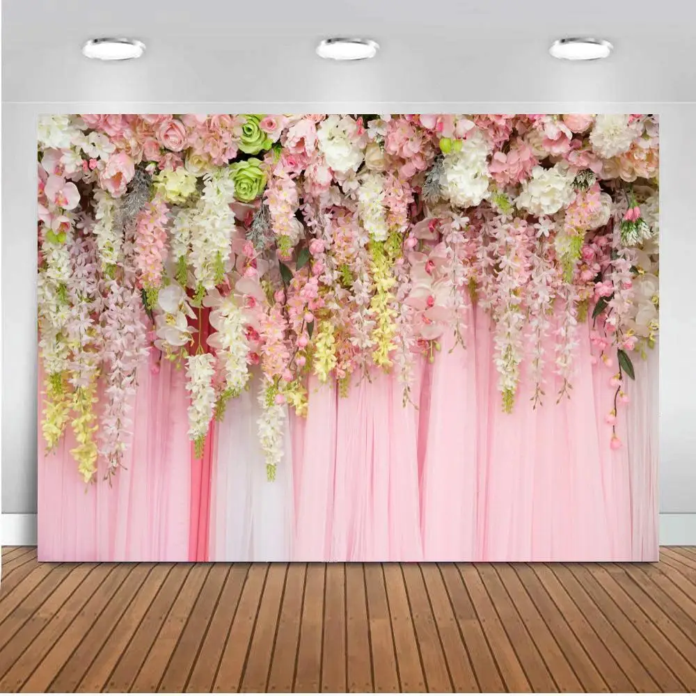 

Фотофон для свадебной вечеринки с цветочным рисунком