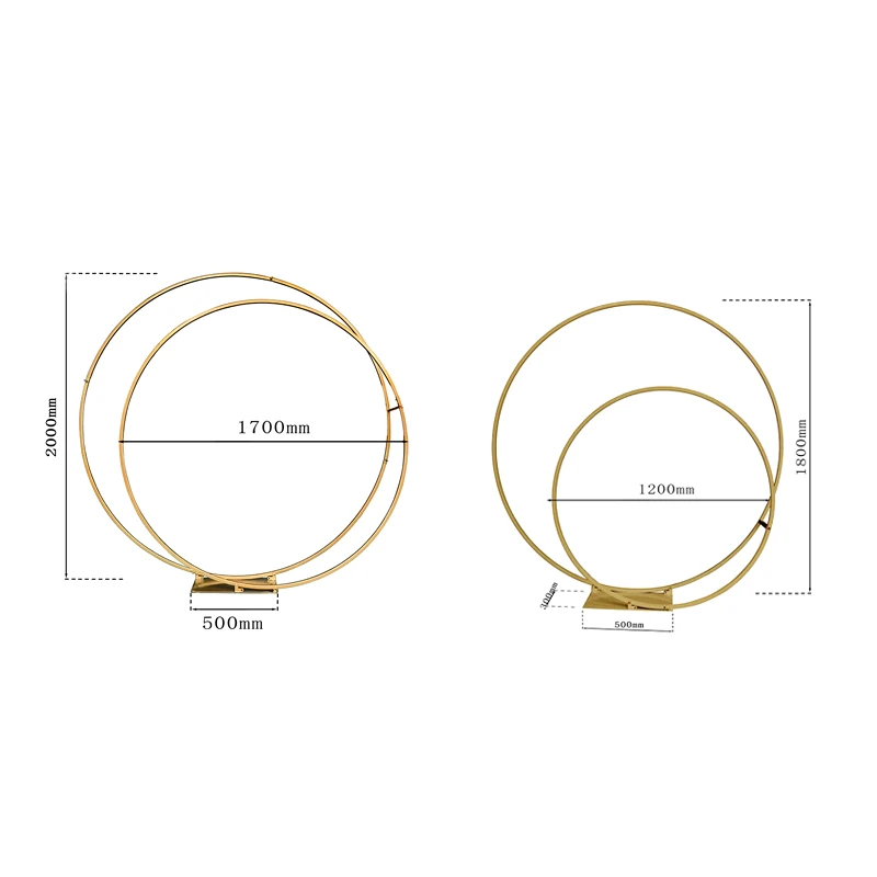Свадебные реквизиты кованое железное двойное кольцо арочная подставка с цветами