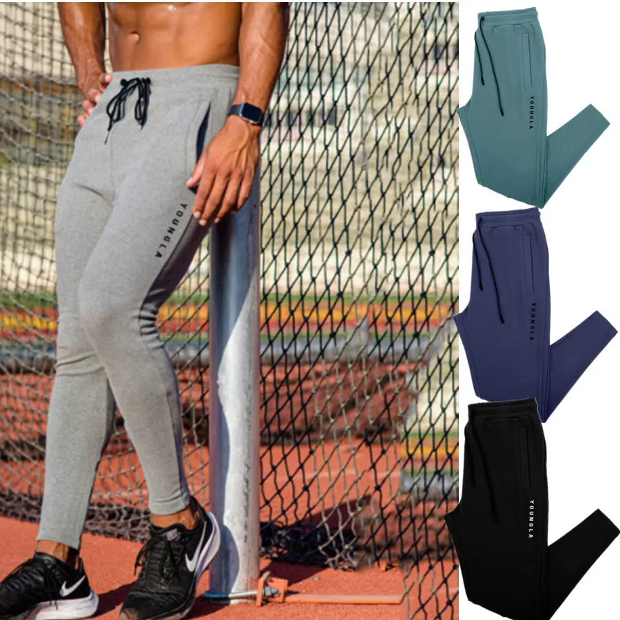 

NEW Men Joggers Sweatpants Casual Pants Gyms Fitness Workout Sportswear Cotton Trousers Autumn Male Bottoms Track Pants