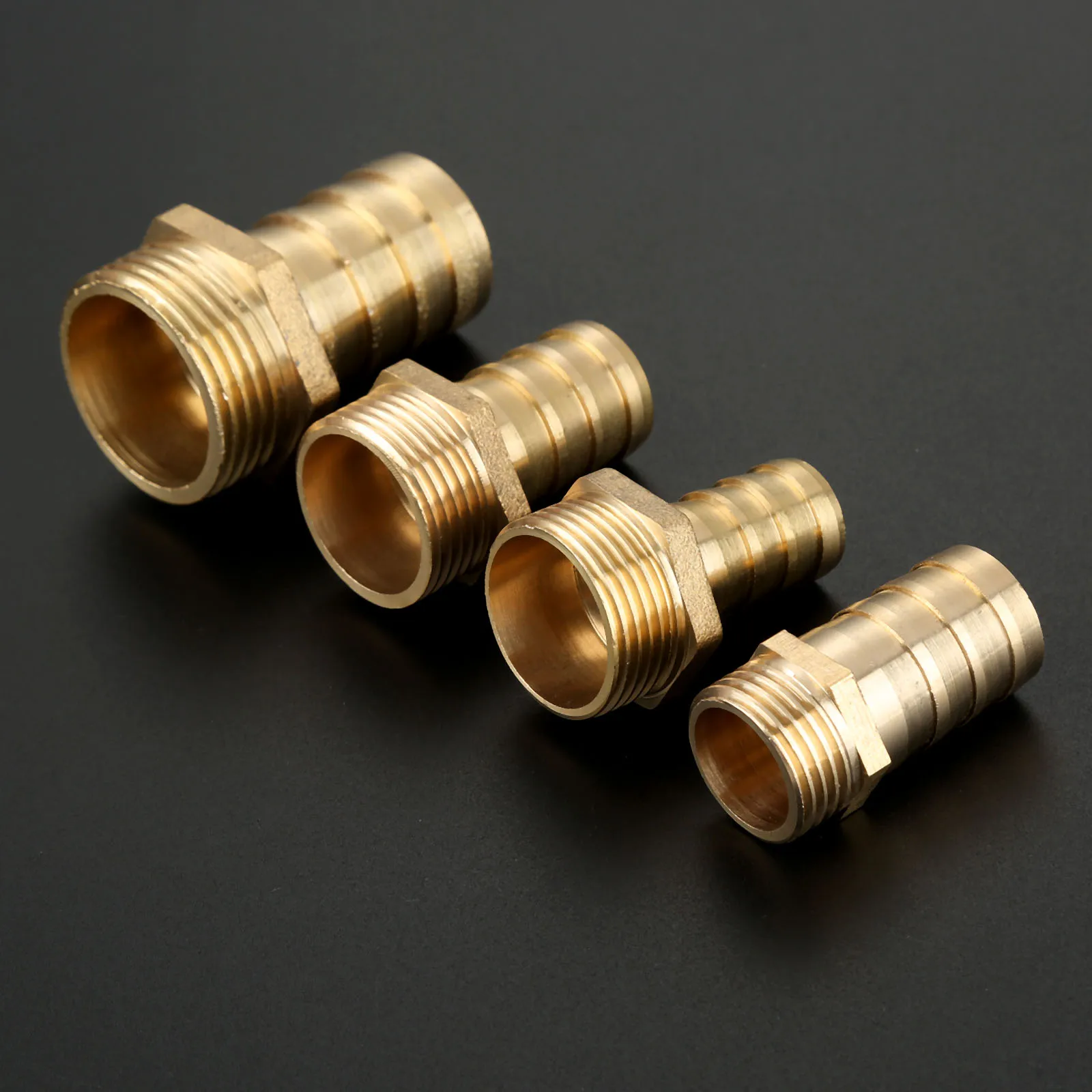 

1Pc 3/4"1/2"/1" Brass Pipe Fitting Male Thread to Pipe Barb Hose Tail Adaptor Fitting Connector PC16-06 PC19-04 PC19-06 PC25-1"