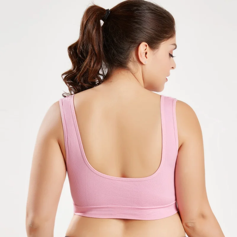 

Quick Dry Padded Ultra-thin Seamless Athletic Bra Women Pure Color Plus Size Fitness Bra