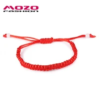 wholesale new fashion unisex jewelry classic lucky red string handmade braided rope men women hand strap charm bracelet mhs004