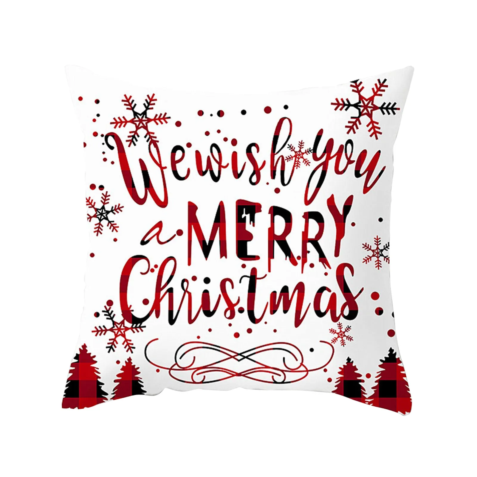 

Christmas Fashion Home Decorative Pillowcases Cotton Linen Throw Pillow Case Santa Claus Printed Pillowcase Sofa Waist Cushion