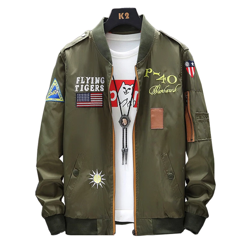 MA 1Military байкерская куртка мужская Осенняя мода Slim Fit пилот детская верхняя одежда