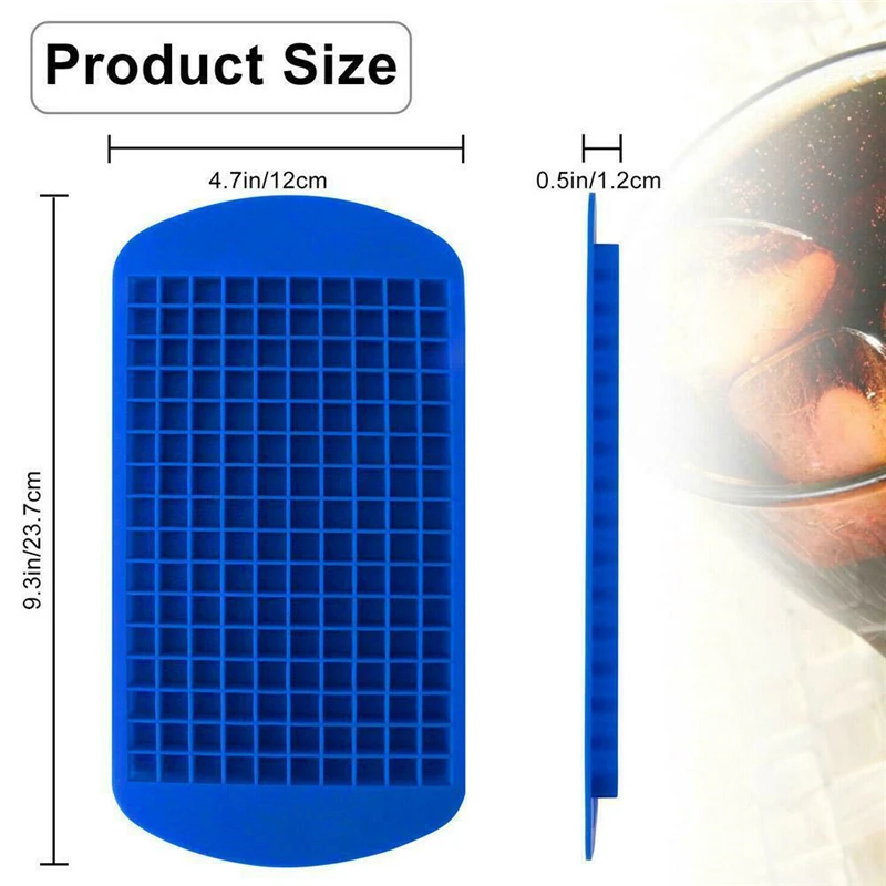 Лоток для льда 160 ячеек 1X1см, силиконовый фруктовый мейкер DIY, креативная маленькая форма, квадратная форма, аксессуары для кухни.