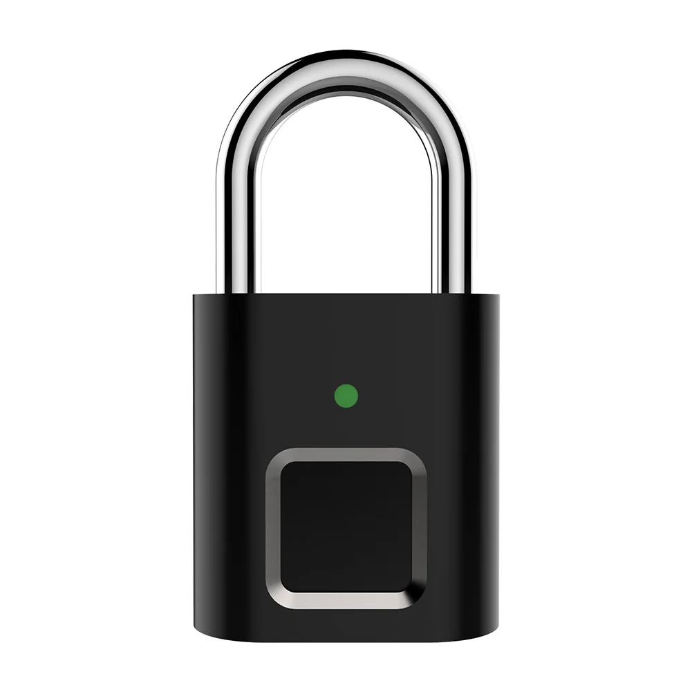 

Mini Smart Biometric Thumbprint Door Padlocks Rechargeable Door Lock Fingerprint Smart Padlock USB Keyless Quick Unlock