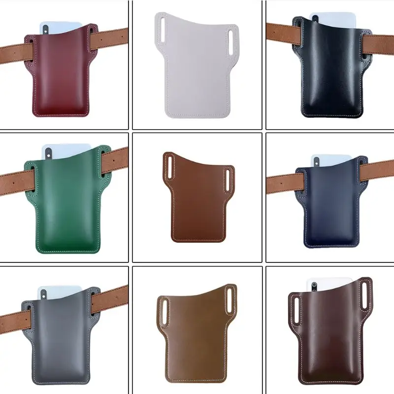 

Universal Retro Artificial Leather Mobile Phone Carrier Belt Pouch Men Waterproof Cellphone Loop Holster Protection Case Waist