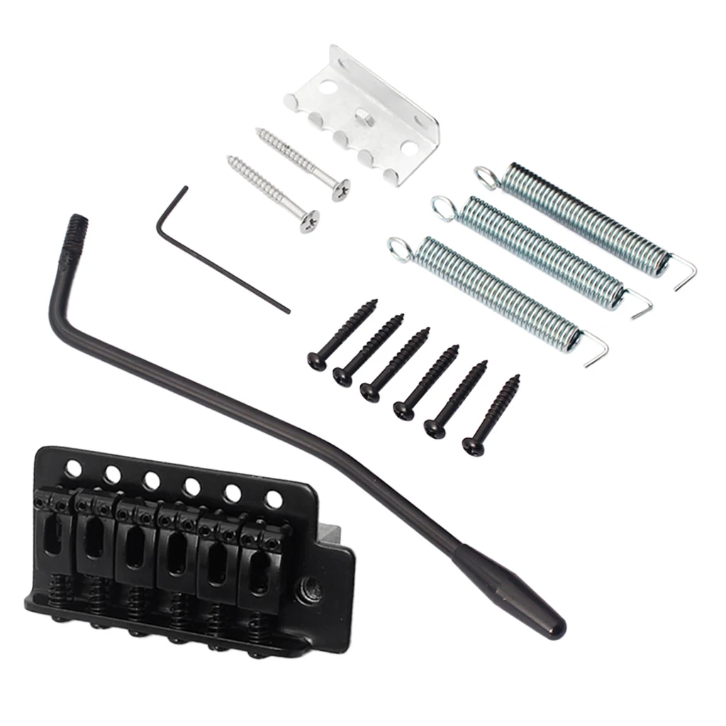 Metal Electric Guitar Tremolo Bridge Set Black Right Handed | Спорт и развлечения