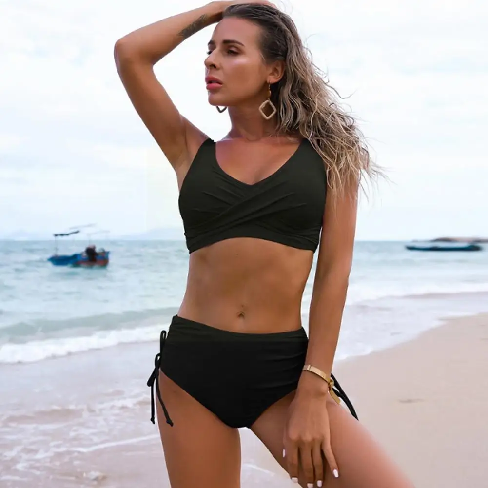 Соблазнительное бикини 2021 летний купальник женский из 2 предметов купальники с