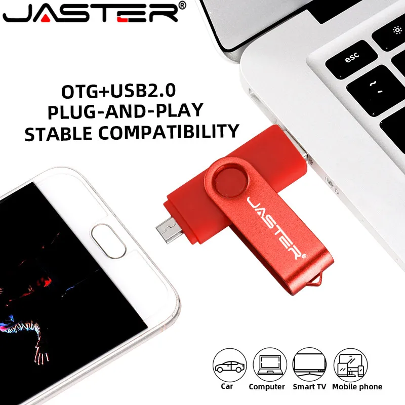 JASTER Promotion High Speed 2.0 USB Flash Drive OTG Pen Send Type-C Adapter 64gb Stick 32gb Pendrive Disk for Android Micro/PC | Компьютеры