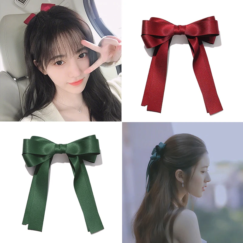 Красный большой бант заколка для волос женский в стиле Mori Стиль фея леди суперфеи