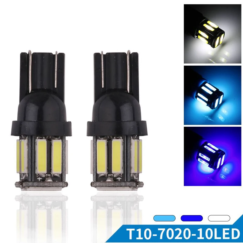 10x T10 W5W 7020 10 SMD СВЕТОДИОДНЫЙ 194 168 сменный автомобильный клиновидный обратный