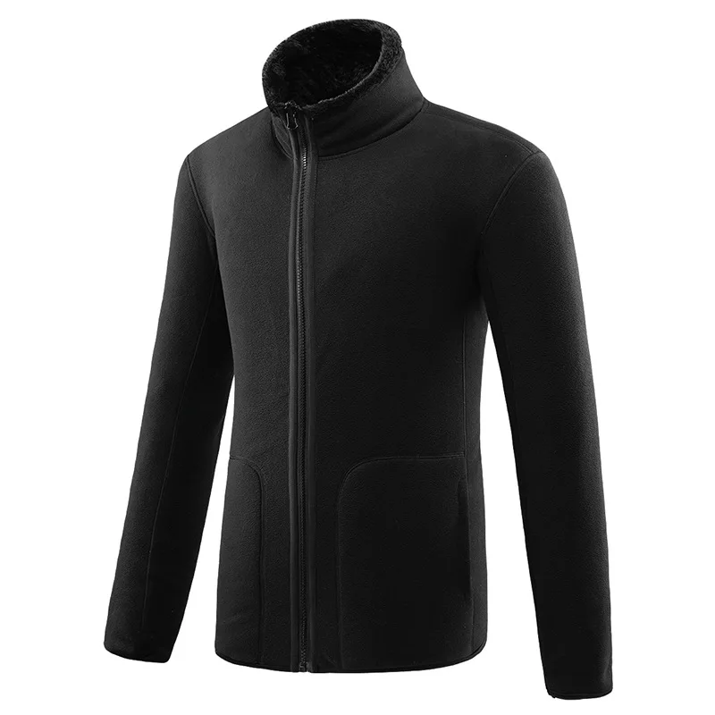 Men Black 5XL мужская и женская зимняя бархатная утолщенная теплая куртка для спорта на открытом воздухе, альпинизма, рыбалки, верховой езды, пешего туризма, ветрозащитная Теплая Флисовая Куртка - Цвет: Men Black