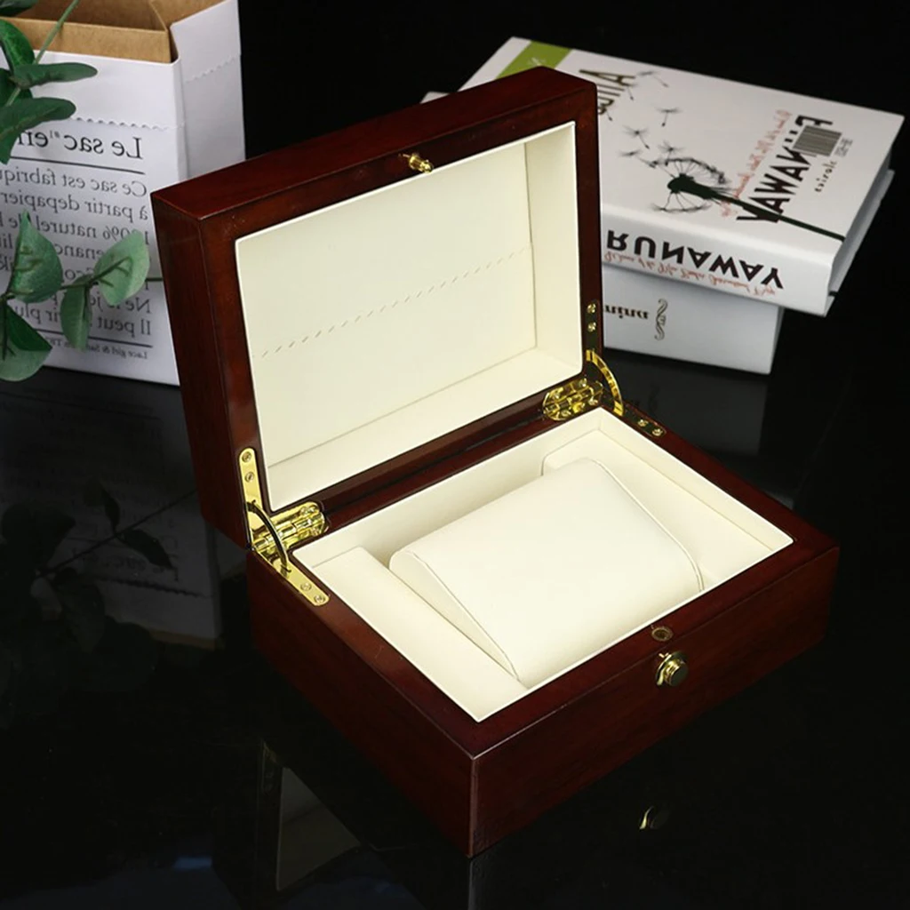 Scatola per orologi singola in legno scatola per orologi di lusso scatola per gioielli organizzatore scatola per anelli orologi da polso Display miglior regalo