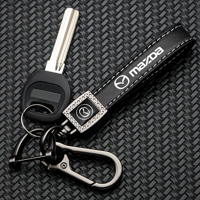 Брелок с логотипом автомобиля пряжка в форме подковы 360 ° кожаный брелок подарки