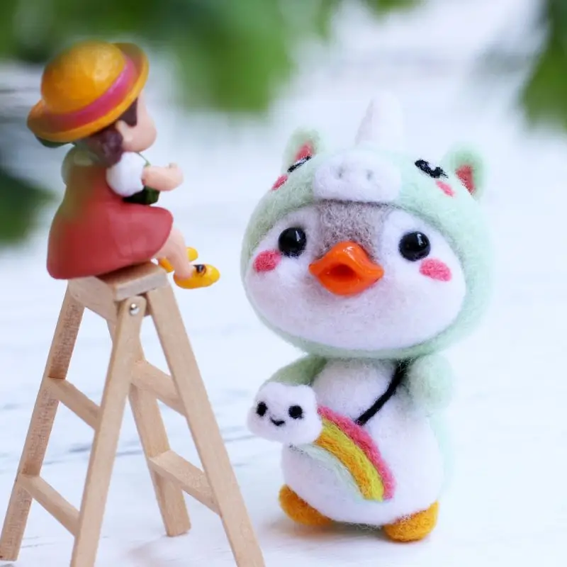 Penguin Dog Wool Felt Craft DIY Unfinished Poked Set Handcraft Kit for Needle Material Bag Pack Handmade | Дом и сад