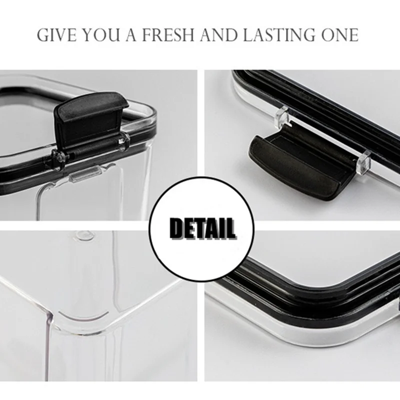 

460ml/700ml/1300ml/1800ml Storage Box PET Cans Sealed Accessories Magic Preservation Dry Food Cocina Kitchen Organizer