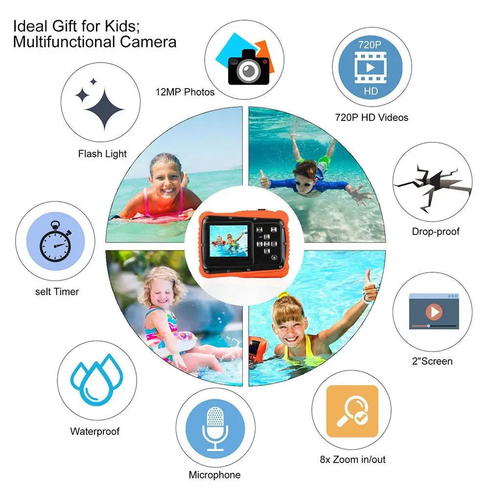 2020 Новое поступление Акция Камера 12Mp 2 дюймов ЖК дисплей Дисплей HD 720P 30fp цифровой