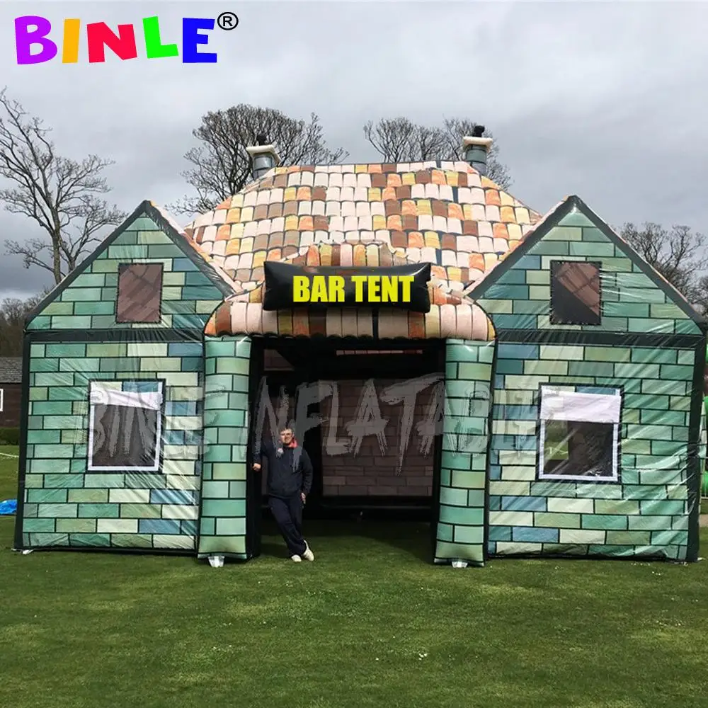 Online Blow Up 8x5 Meter Bewegliche Aufblasbare Pub Zelt Riesigen Aufblasbaren Portion Bar Für Glücklich Stunden Zeit
